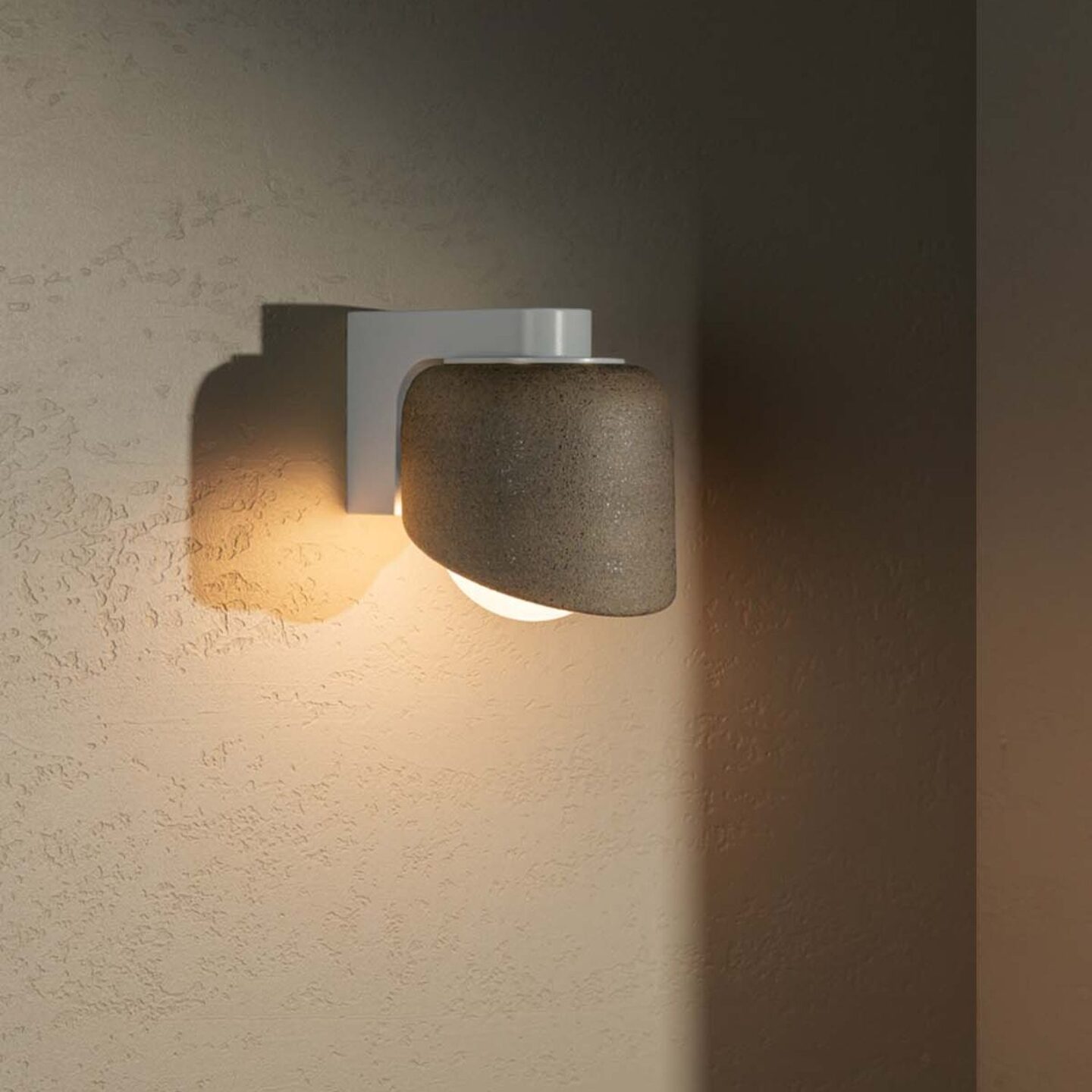 Terra 0.5 Wall Light Clay, White Satin